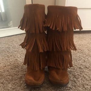 Layered Fringe Boots